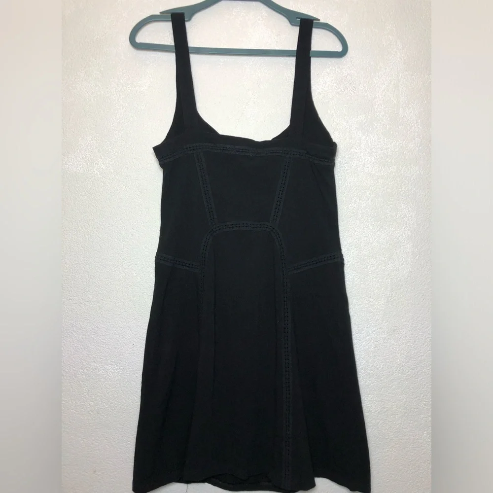 Free People Black Square-Neck Mini Dress